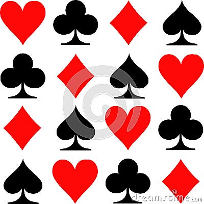 Poker playing cards icons Vector Illustration