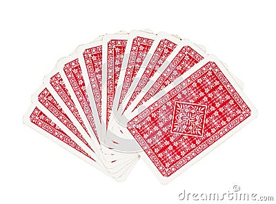 Poker Playing Cards On White Stock Photo