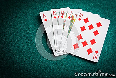 Poker Royal Flush Stock Photo