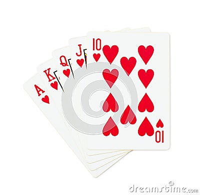 Poker royal flush Stock Photo