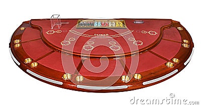 Poker table Stock Photo