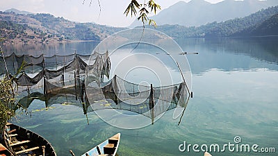 Pokhara lakeside Stock Photo