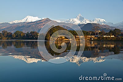 Pokhara Lakeside Stock Photo