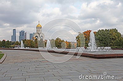 Poklonnaya Bow hill, Moscow Editorial Stock Photo