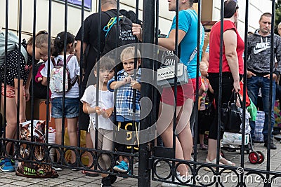 Evacuation train from Pokrovsk, Donetsk region, Ukraine Editorial Stock Photo