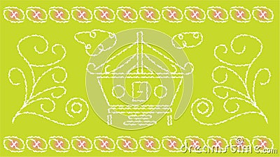 fabric sasirangan vector typical of the banjar tribe, textured abstract background wallpaper Vector Illustration