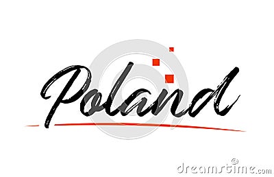 Poland country typography word text for logo icon design Stock Photo