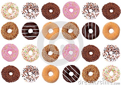 Donuts are the most wonderful sweet you can imagine for a second breakfast. Stock Photo