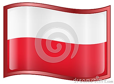 Poland Flag icon Vector Illustration