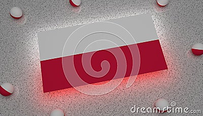 Poland Flag red withe europe Stock Photo