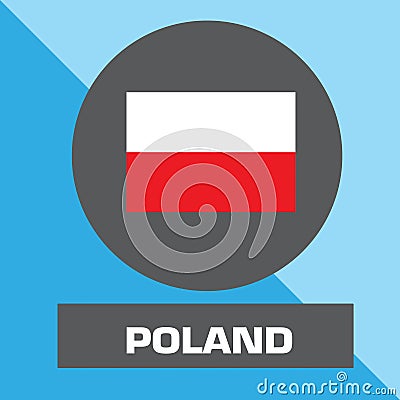 Poland flag vector Vector Illustration