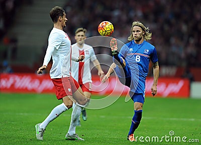Poland - Iceland Friendly Game Editorial Stock Photo