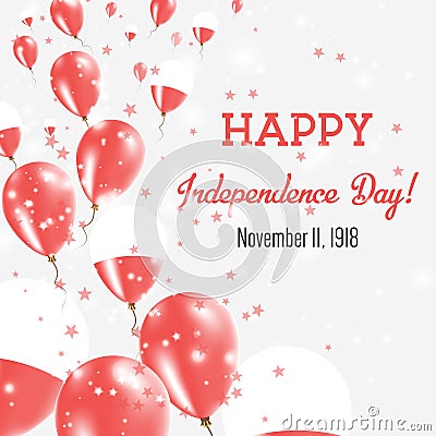 Poland Independence Day Greeting Card. Vector Illustration