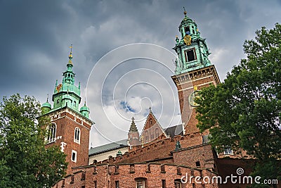 Poland, Krakow August 2, 2023. Wawel Castle close up Editorial Stock Photo