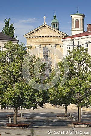 Poland, Malopolska Lesser Poland, Gorlice, Church of the Nativity of Virgin Mary Stock Photo