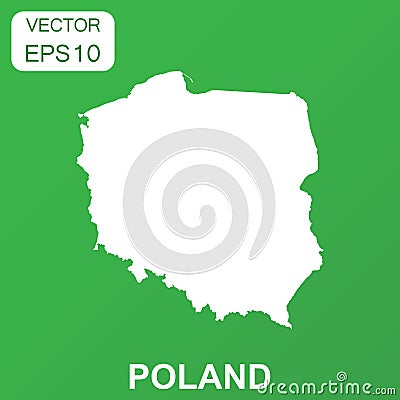 Poland map icon. Business concept Poland pictogram. Vector illus Vector Illustration