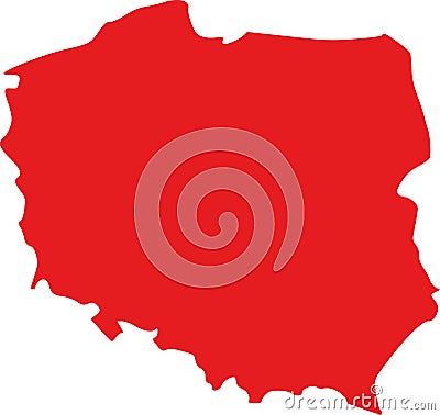 Poland map vector Vector Illustration