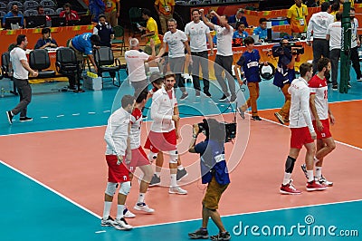 Poland national men's volleyball team Editorial Stock Photo