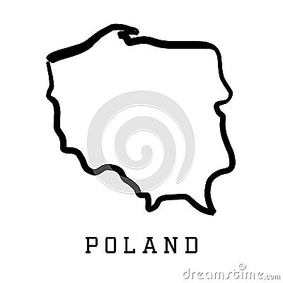 Poland outline map Vector Illustration