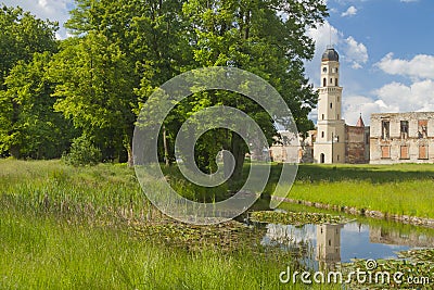 Poland, Silesia, Strzelce Opolskie, Castle Ruins Stock Photo