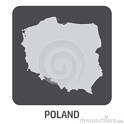 Poland map icon Stock Photo
