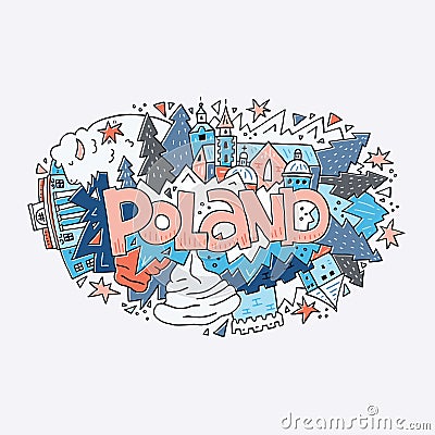 Poland symbols vector illustration Vector Illustration