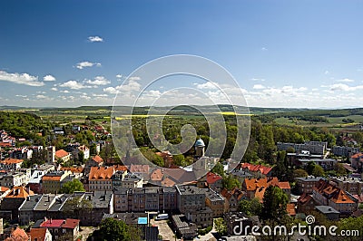 Poland, view from Bolkow castle Stock Photo