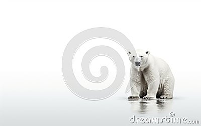 Polar Bear Beauty Unleashed on White Background Stock Photo