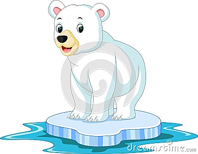 Polar bear cartoon Vector Illustration