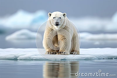 Polar bear habitat Ursus maritimus on Arctic pack ice in Norway Stock Photo