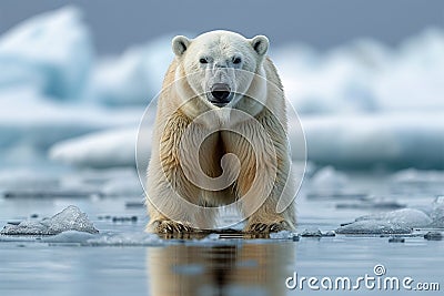 Polar bear habitat Ursus maritimus on Arctic pack ice in Norway Stock Photo