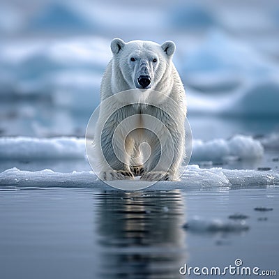 Polar bear habitat Ursus maritimus on Arctic pack ice in Norway Stock Photo