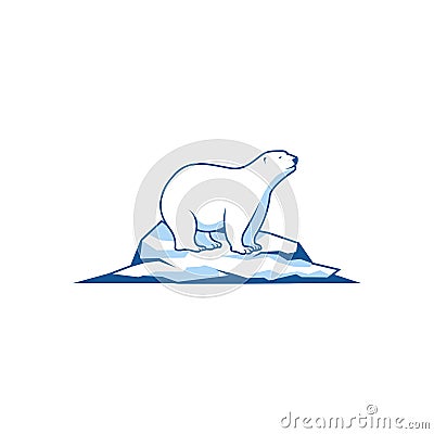 Polar Bear icon vector logo element Vector Illustration