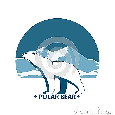 Polar bear symbol of the Arctic Vector Illustration