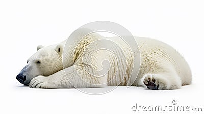 Polar bear (Ursus maritimus) isolated on white background Stock Photo