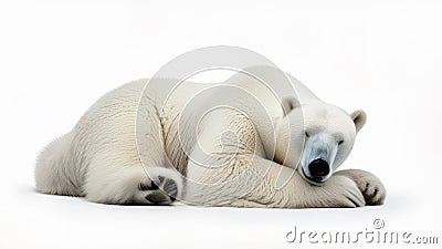 Polar bear (Ursus maritimus) isolated on white background Stock Photo