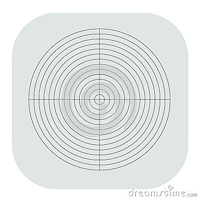 Polar, circular grid, mesh. Pie chart, graph element Cartoon Illustration