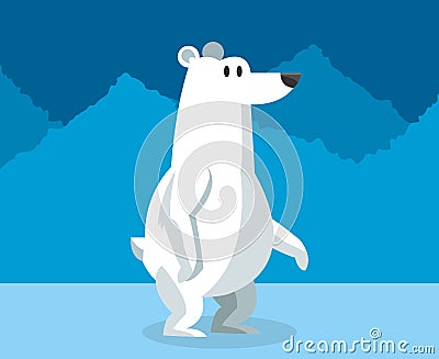 polar habitat related icons image Cartoon Illustration