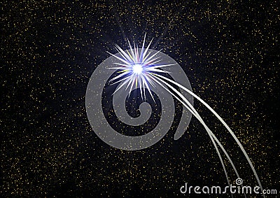 Polar star in infinite space Stock Photo