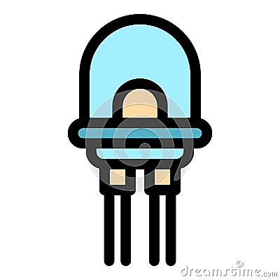 Polarity diode icon color outline vector Vector Illustration