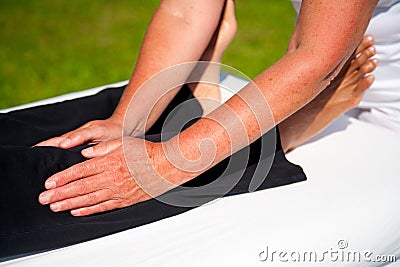 Polarity massage Stock Photo