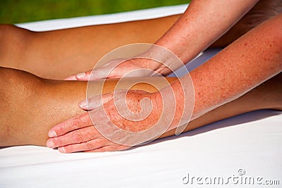 Polarity massage Stock Photo