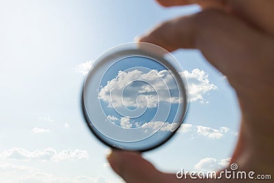 Polarizing filter for camera Stock Photo