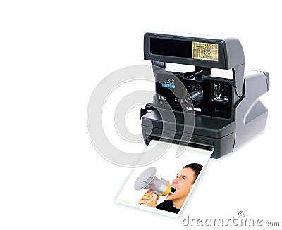 Polaroid camera Stock Photo