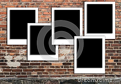 Polaroid pattern for photo frames with background texture Stock Photo