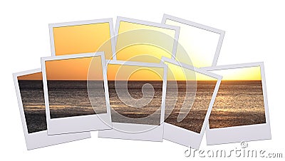 Polaroid sunset Stock Photo