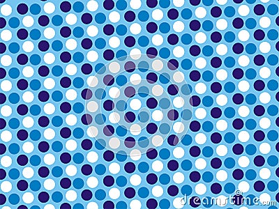 Polcadot art 3 colors blue wallpaper Stock Photo