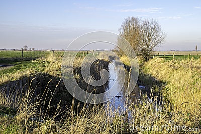 The polder of Oudenburg in Belgium Stock Photo