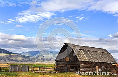 Pole Barn in Happy Valley Stock Photo