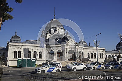 Police action against Hungarian restaurant workers protesting against closure restrictions. Impact of COVID-19 on the economy. Editorial Stock Photo